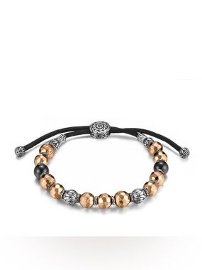 John Hardy Classic Chain Hammered Bead Tourmaline Pull Through Bracelet